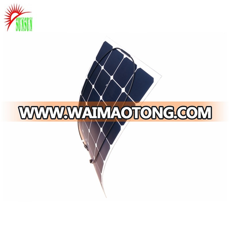 High efficiency Sunpower cell ETFE Semi Flexible solar pv panel 100 watt 110 watt